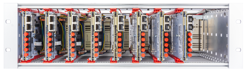 Rack mounting solution for several three-level NPC modules