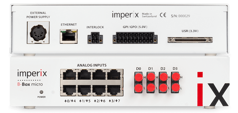 Front and rear views of the rapid power electronic controller.