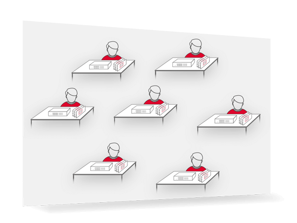 Classroom sessions in the power electronics laboratory